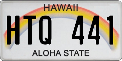 HI license plate HTQ441