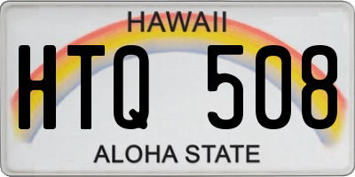HI license plate HTQ508