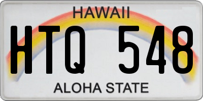 HI license plate HTQ548
