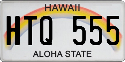 HI license plate HTQ555