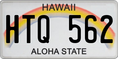 HI license plate HTQ562