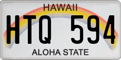 HI license plate HTQ594