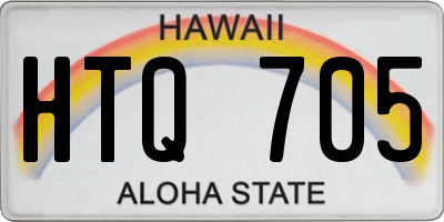 HI license plate HTQ705