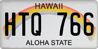 HI license plate HTQ766