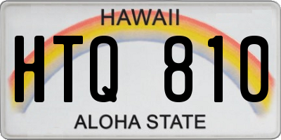 HI license plate HTQ810