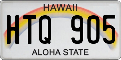 HI license plate HTQ905