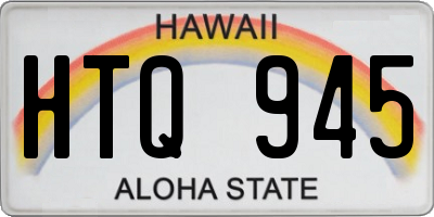 HI license plate HTQ945