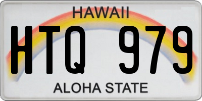 HI license plate HTQ979