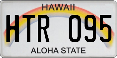 HI license plate HTR095