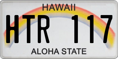 HI license plate HTR117