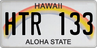 HI license plate HTR133