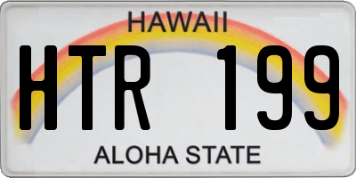 HI license plate HTR199