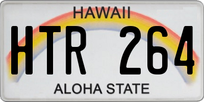 HI license plate HTR264