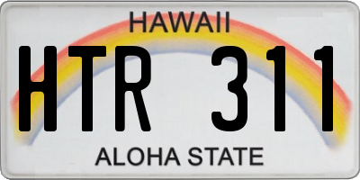 HI license plate HTR311