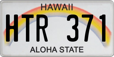 HI license plate HTR371