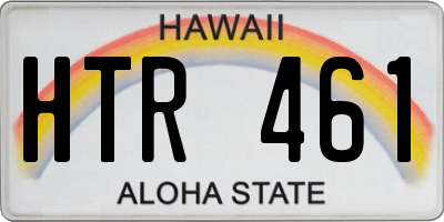 HI license plate HTR461