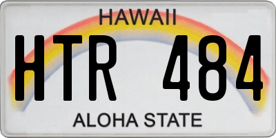 HI license plate HTR484