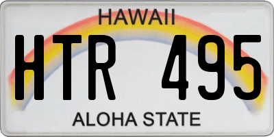 HI license plate HTR495