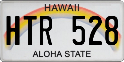 HI license plate HTR528
