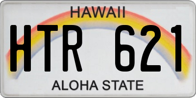 HI license plate HTR621