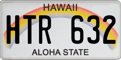 HI license plate HTR632