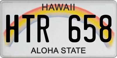 HI license plate HTR658