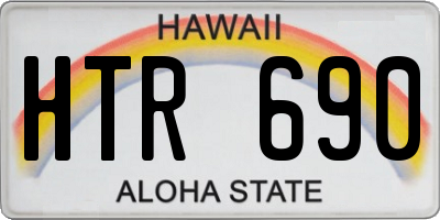 HI license plate HTR690
