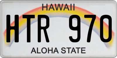 HI license plate HTR970