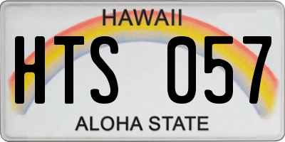 HI license plate HTS057