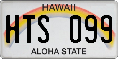 HI license plate HTS099