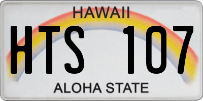 HI license plate HTS107