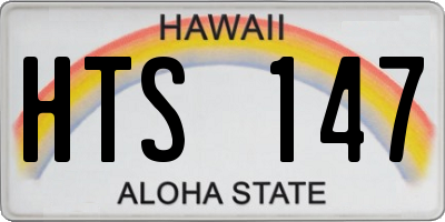 HI license plate HTS147