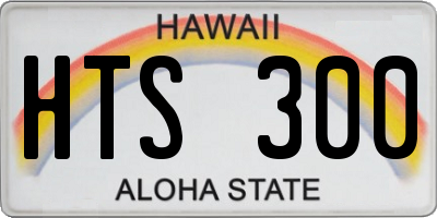 HI license plate HTS300