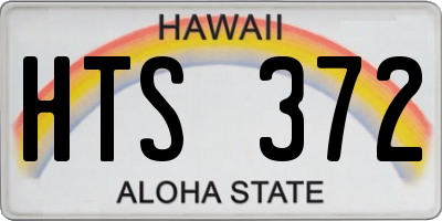 HI license plate HTS372