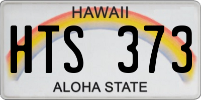 HI license plate HTS373