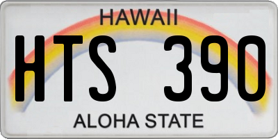 HI license plate HTS390