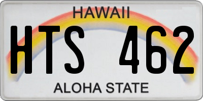 HI license plate HTS462