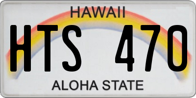 HI license plate HTS470