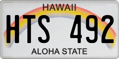 HI license plate HTS492