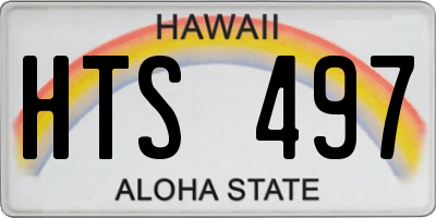 HI license plate HTS497