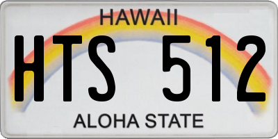 HI license plate HTS512
