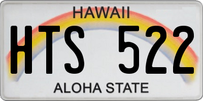 HI license plate HTS522