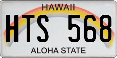 HI license plate HTS568