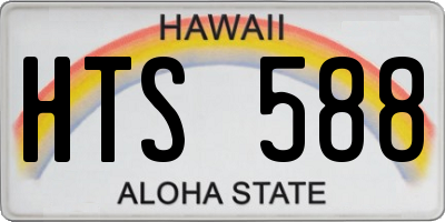 HI license plate HTS588