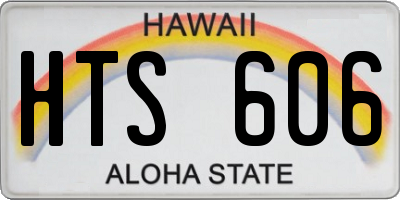 HI license plate HTS606