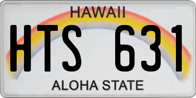 HI license plate HTS631