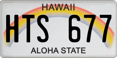 HI license plate HTS677