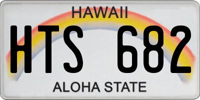 HI license plate HTS682