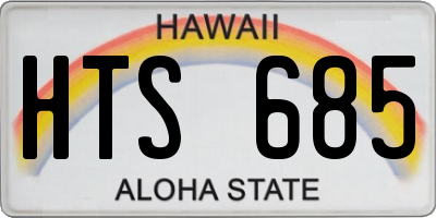 HI license plate HTS685