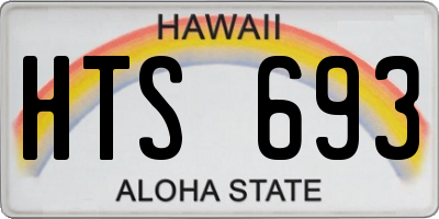 HI license plate HTS693